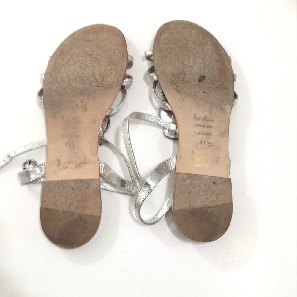 Boden Ankle Strap Gunmetal Bead Sandals Size 41 - Picture 4 of 7